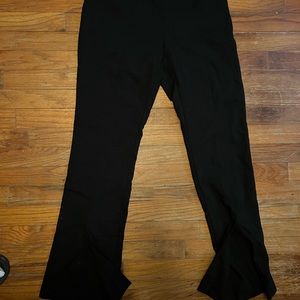 H & M black slacks with a front slit size 8